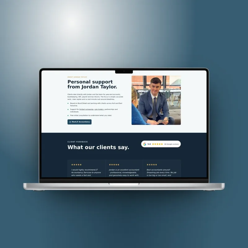 JT Accountancy — Swift7 client website